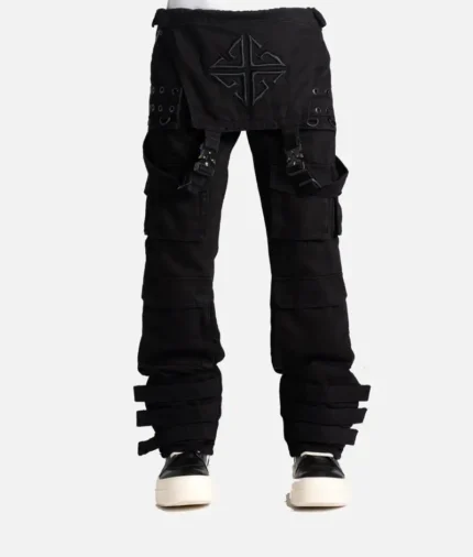 Guapi All Black Overall Baggy Denim Jeans (2)