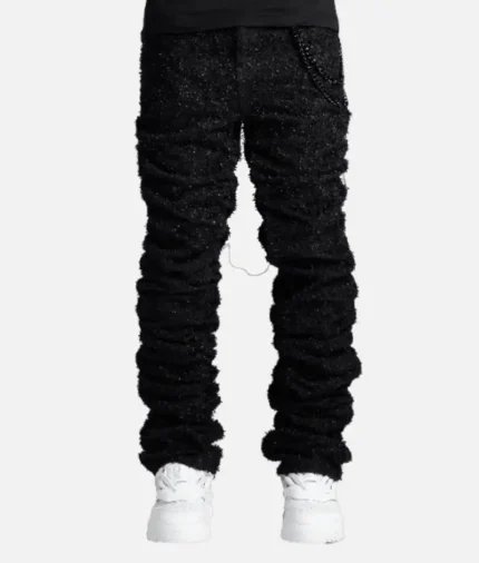 Guapi All Black Super Stacked Denim Jeans (2)